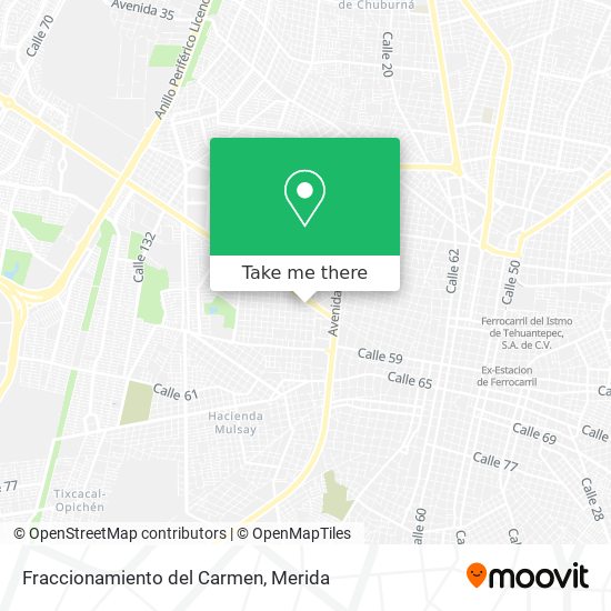 Mapa de Fraccionamiento del Carmen
