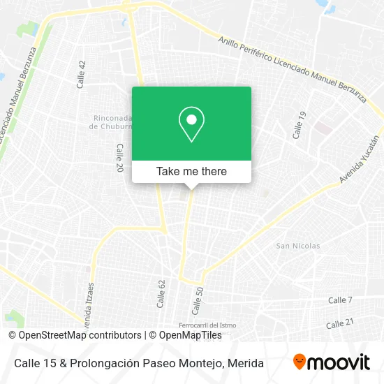 Calle 15 & Prolongación Paseo Montejo map