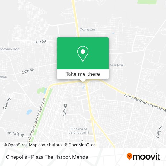 Mapa de Cinepolis - Plaza The Harbor