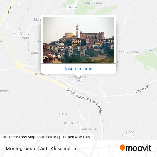 Montegrosso D'Asti map