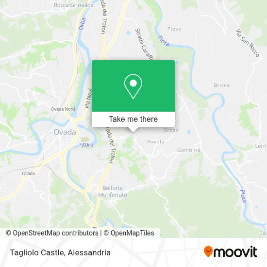 Tagliolo Castle map