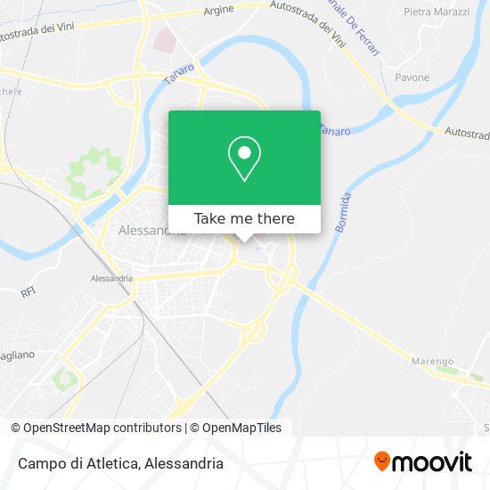 Campo di Atletica map