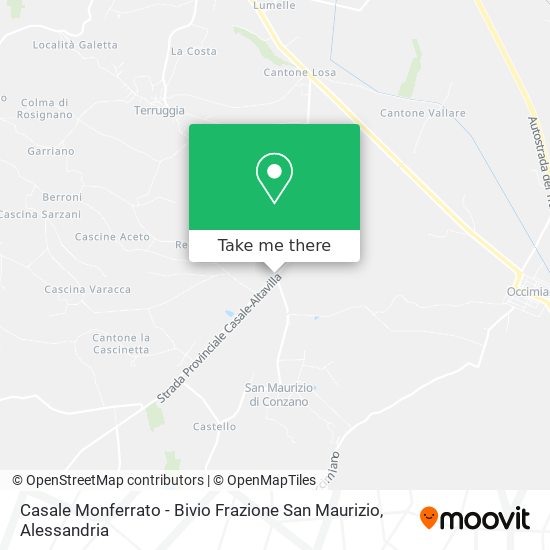Casale Monferrato - Bivio Frazione San Maurizio map