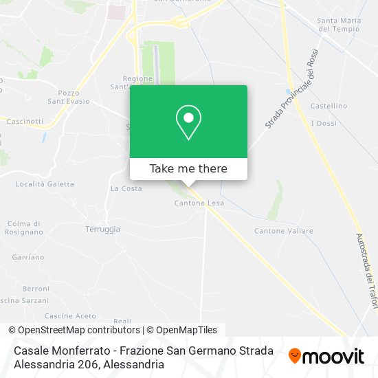 Casale Monferrato - Frazione San Germano Strada Alessandria 206 map