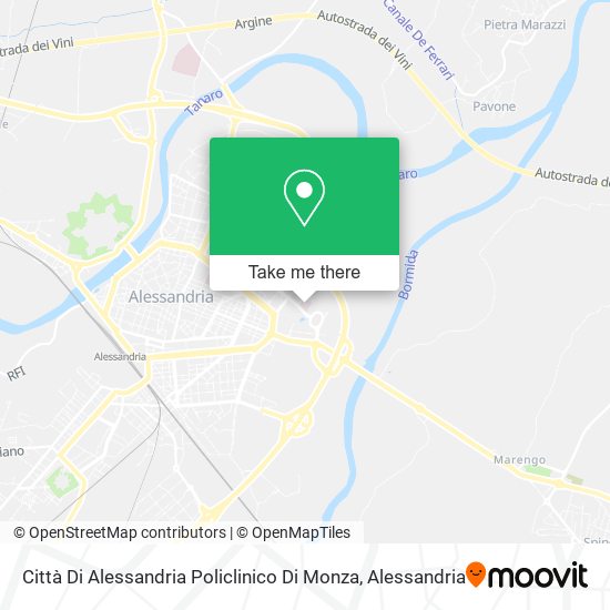 Città Di Alessandria Policlinico Di Monza map