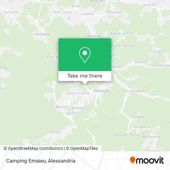 Camping Emaieu map