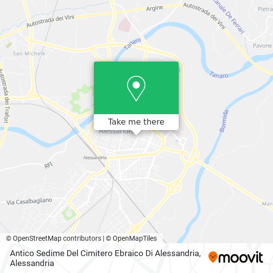 Antico Sedime Del Cimitero Ebraico Di Alessandria map