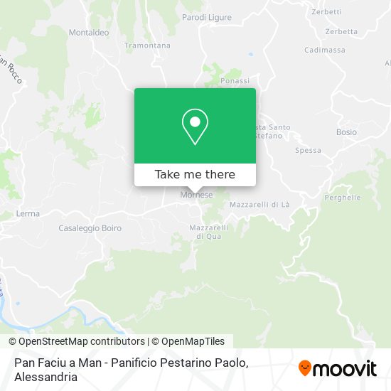 Pan Faciu a Man - Panificio Pestarino Paolo map