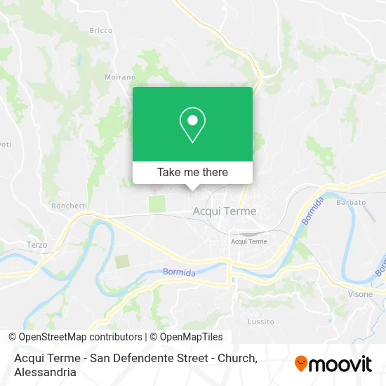 Acqui Terme - San Defendente Street - Church map