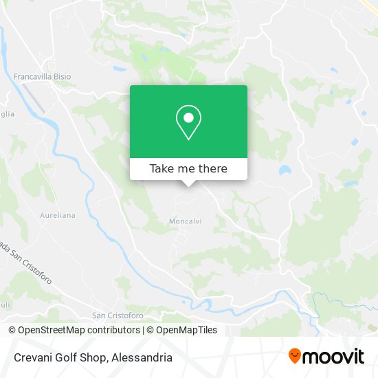 Crevani Golf Shop map