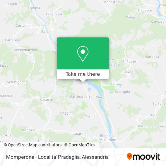 Momperone - Localita' Pradaglia map