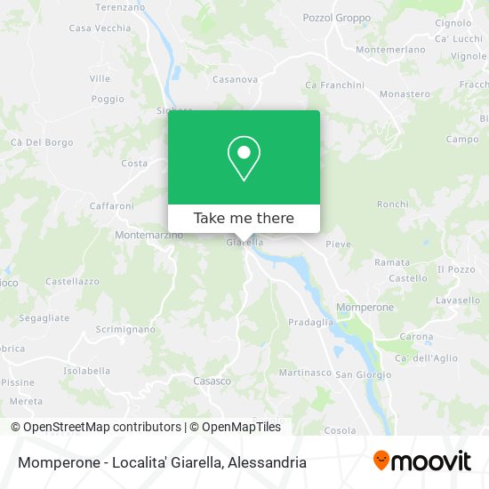 Momperone - Localita' Giarella map
