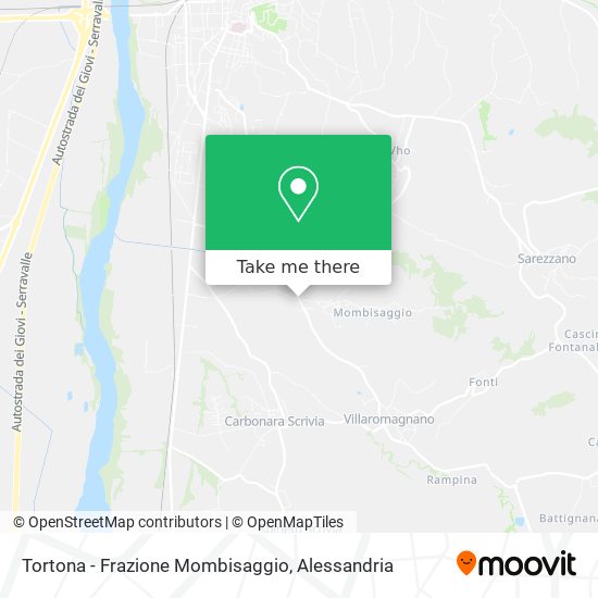 Tortona - Frazione Mombisaggio map