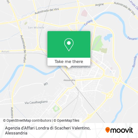 Agenzia d'Affari Londra di Scacheri Valentino map