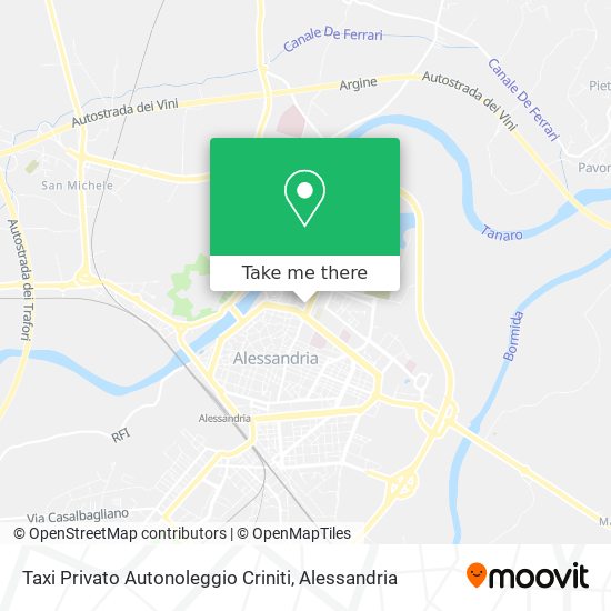 Taxi Privato Autonoleggio Criniti map