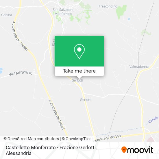 Castelletto Monferrato - Frazione Gerlotti map
