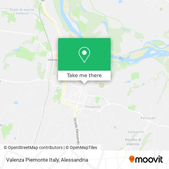 Valenza Piemonte Italy map