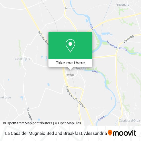 La Casa del Mugnaio Bed and Breakfast map