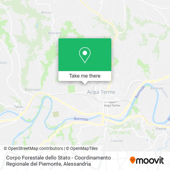 Corpo Forestale dello Stato - Coordinamento Regionale del Piemonte map