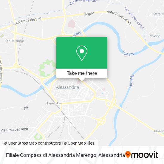 Filiale Compass di Alessandria Marengo map