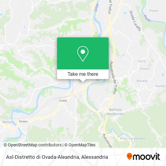 Asl-Distretto di Ovada-Aleandria map