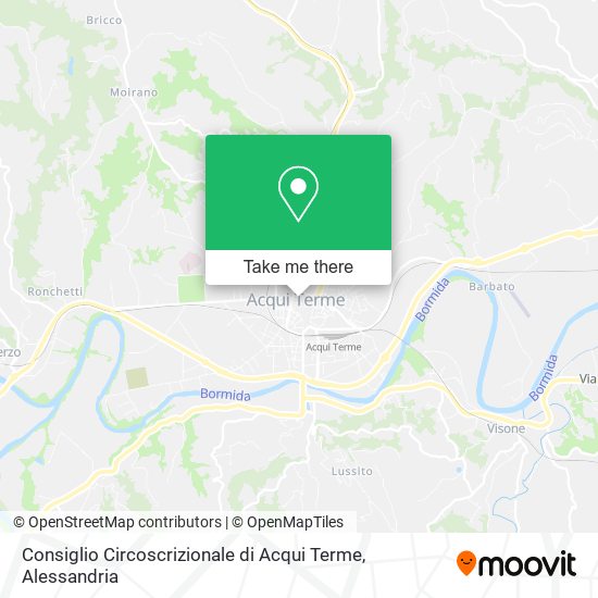 Consiglio Circoscrizionale di Acqui Terme map
