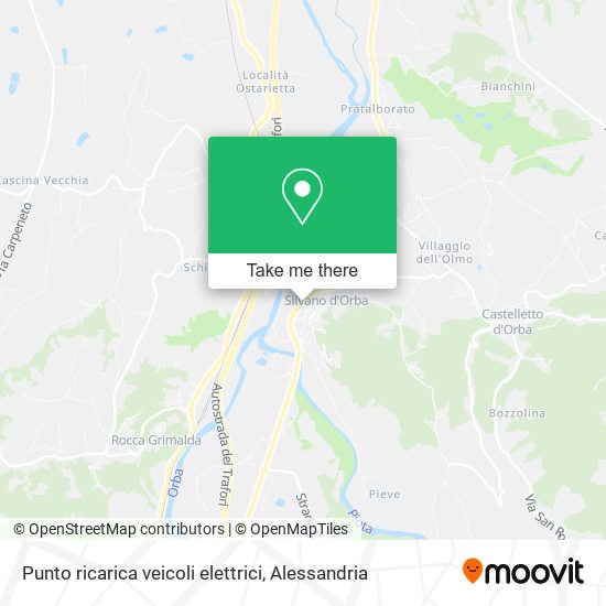 Punto ricarica veicoli elettrici map