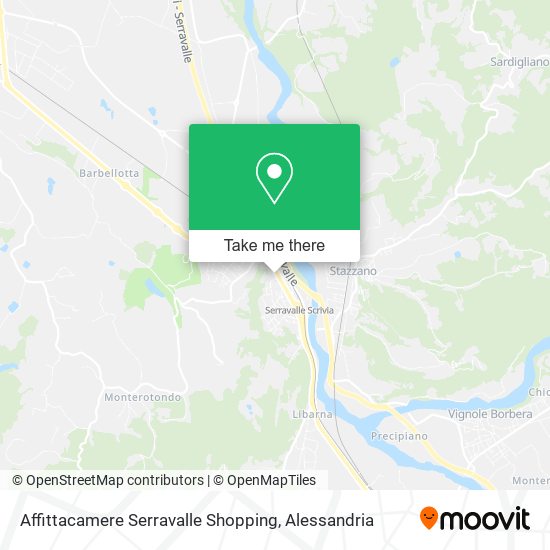 Affittacamere Serravalle Shopping map