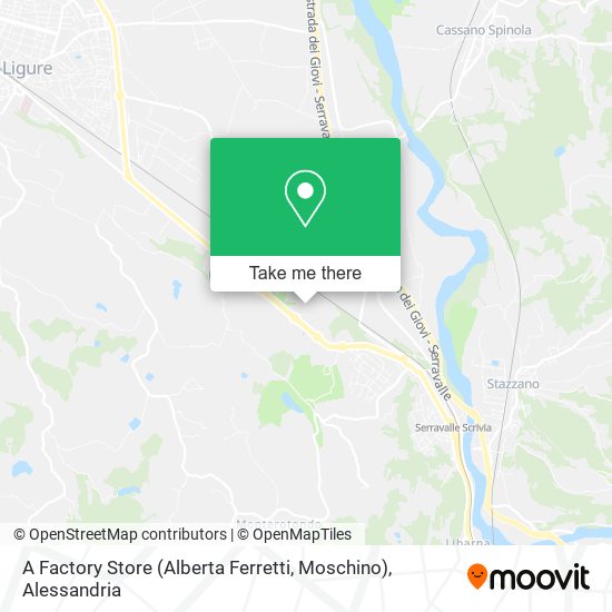 A Factory Store (Alberta Ferretti, Moschino) map