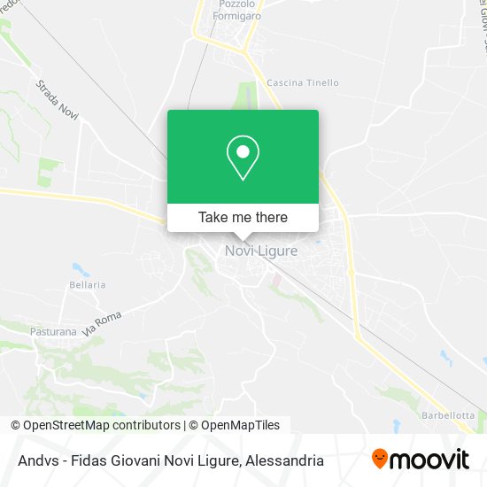 Andvs - Fidas Giovani Novi Ligure map