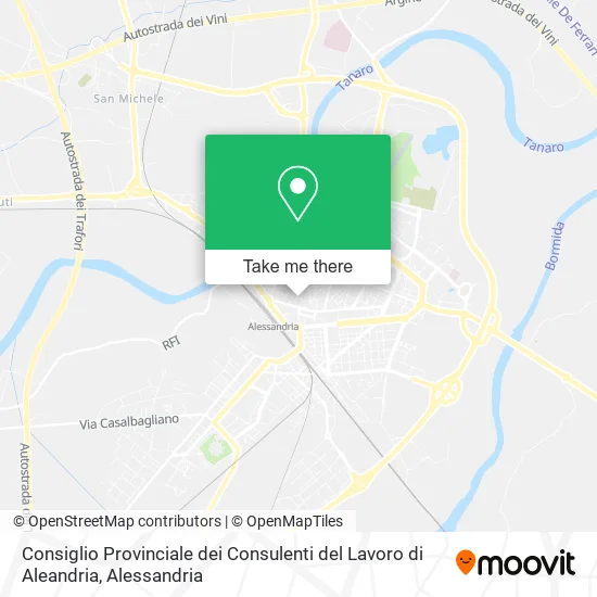 Consiglio Provinciale dei Consulenti del Lavoro di Aleandria map