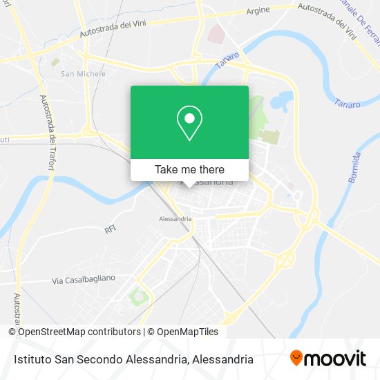 Istituto San Secondo Alessandria map