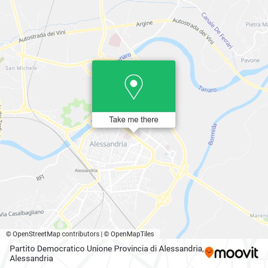 Partito Democratico Unione Provincia di Alessandria map