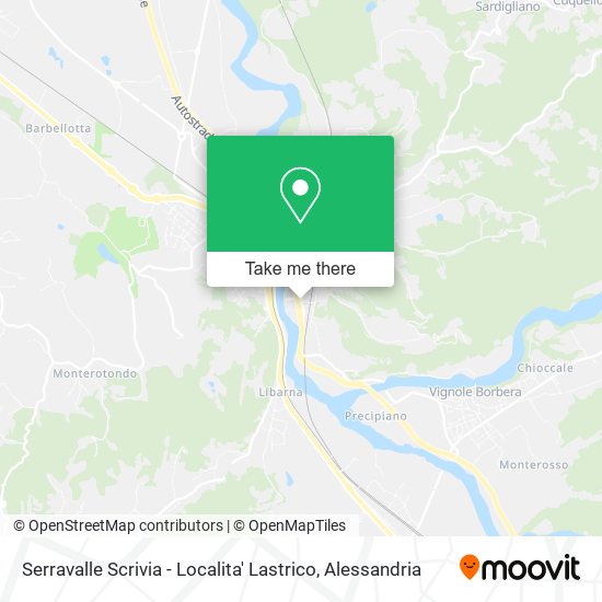 Serravalle Scrivia - Localita' Lastrico map