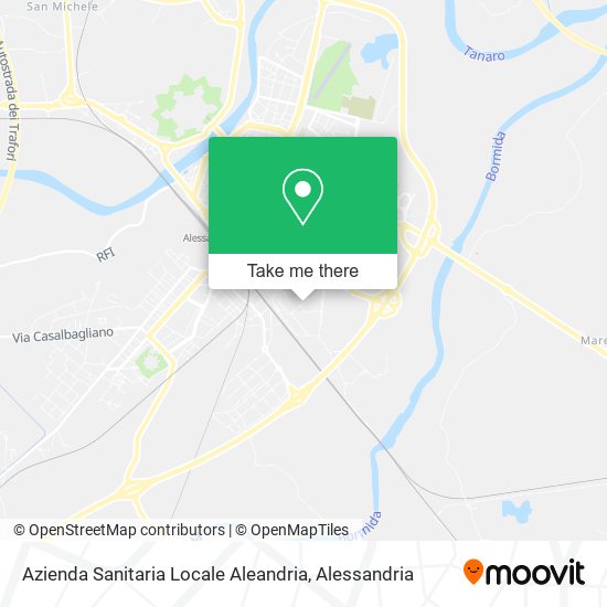 Azienda Sanitaria Locale Aleandria map