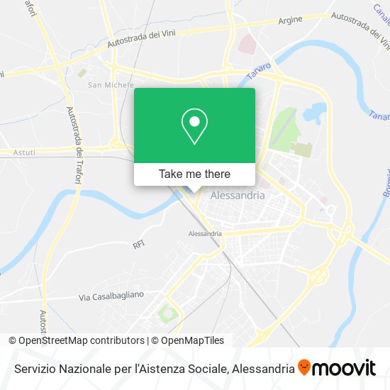 Servizio Nazionale per l'Aistenza Sociale map