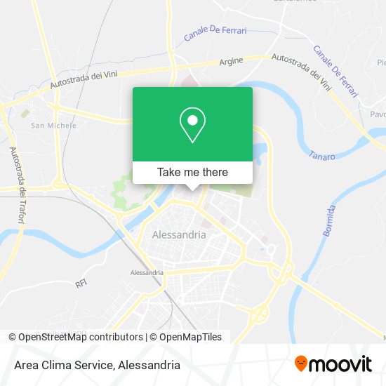 Area Clima Service map