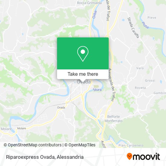 Riparoexpress Ovada map
