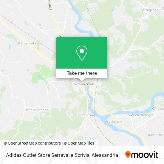 Adidas Outlet Store Serravalle Scrivia map