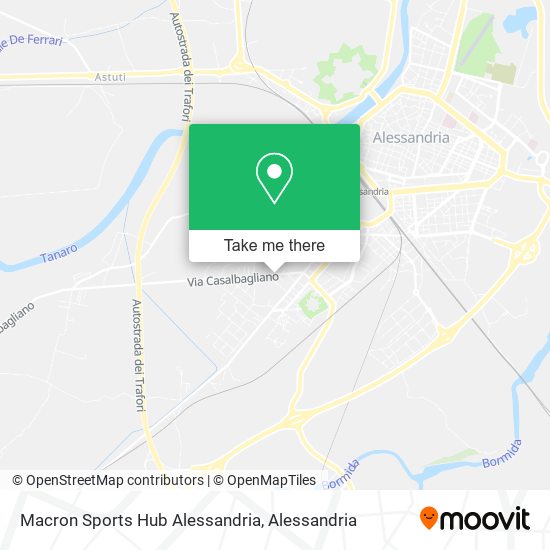 Macron Sports Hub Alessandria map