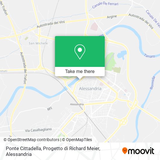 Ponte Cittadella, Progetto di Richard Meier map