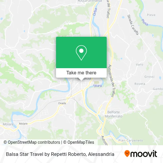 Balsa Star Travel by Repetti Roberto map