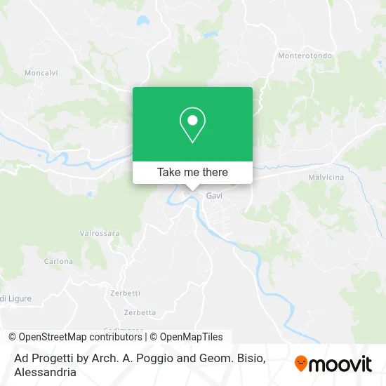 Ad Progetti by Arch. A. Poggio and Geom. Bisio map