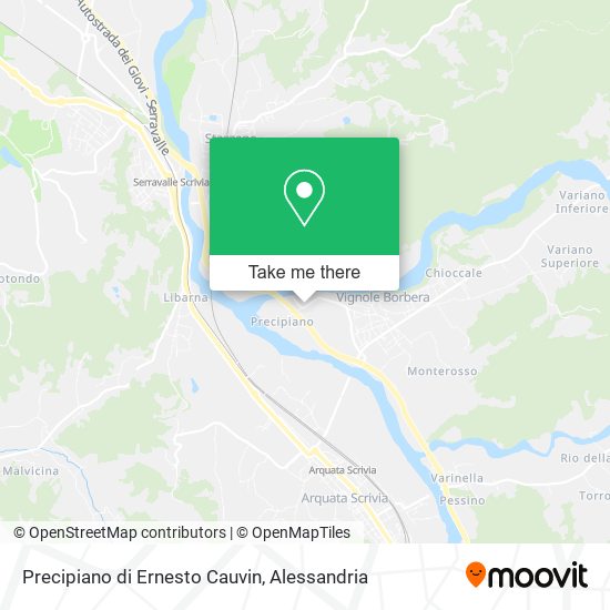 Precipiano di Ernesto Cauvin map