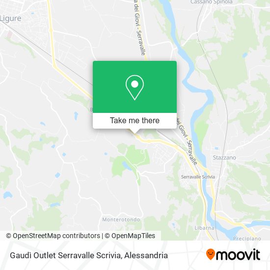 Gaudì Outlet Serravalle Scrivia map
