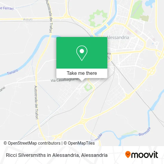 Ricci Silversmiths in Alessandria map