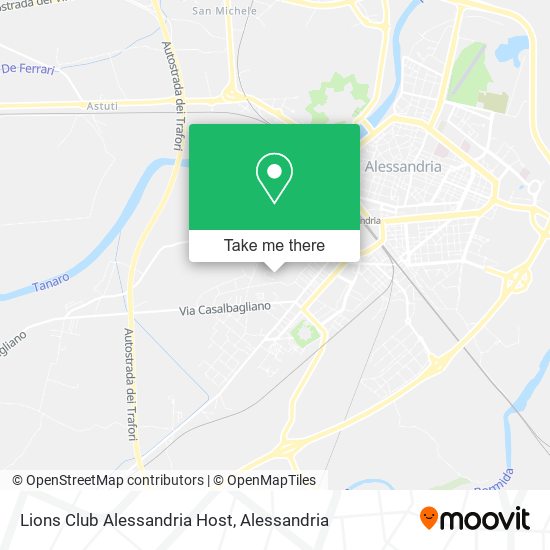 Lions Club Alessandria Host map