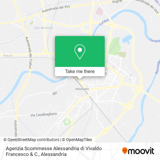 Agenzia Scommesse Alessandria di Vivaldo Francesco & C. map