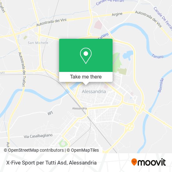 X-Five Sport per Tutti Asd map