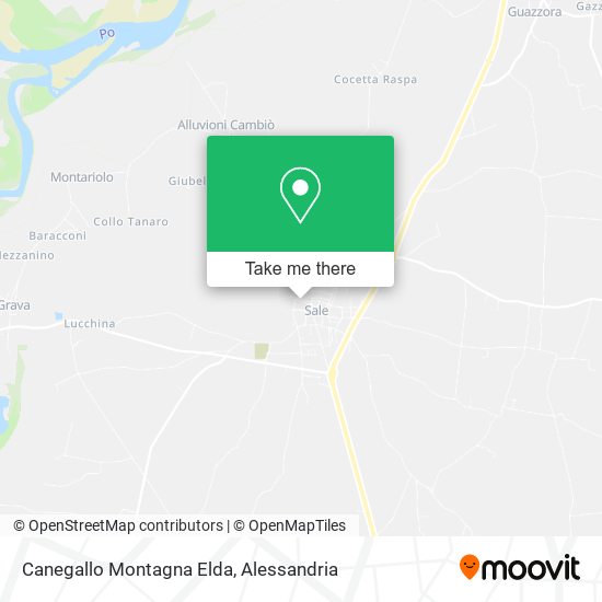 Canegallo Montagna Elda map
